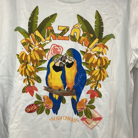 FARM Rio Amazonia tropical 100% cotton women t shirt - Picture 4 of 15